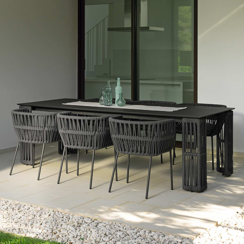 Mesa y silla al aire libre Jardín balcón patio villa al aire libre terraza de alta gama ocio nórdico muebles combinados