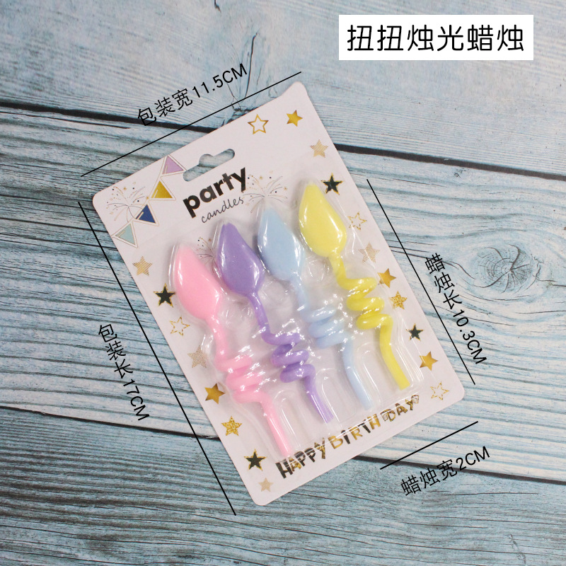 Vela de cumpleaños de dibujos animados al por mayor popular fiesta de flores oso dinosaurio donut cara sonriente vela de pastel para niños