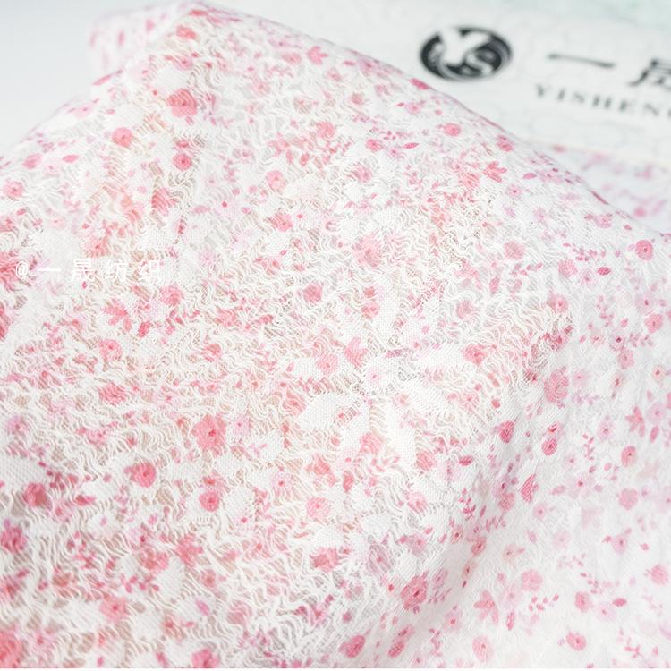 小碎花蕾丝印花布料连衣裙上衣礼服裙毛衫外套女童女装面料批发