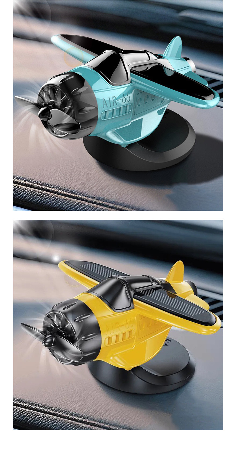 Car-mounted ornaments, cross-border solar-powered rotating airplane car dashboard decorations, car accessories, creative small ornaments