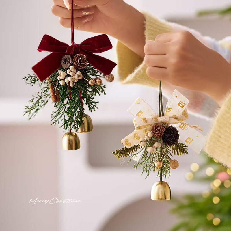 2025 New Christmas Decorations Christmas Bell Garland Pendant Christmas Tree Decorations Atmosphere Scene Hangings