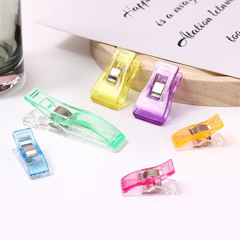 Cross-border plastic hemming clip sewing patchwork fixing clip multi-size plastic clip strong hemming fixing clip