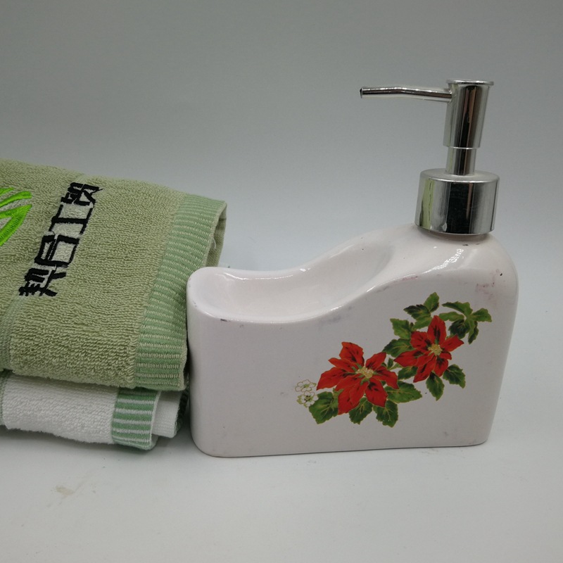 Botella de desinfectante de manos de cerámica conjunto de baño de estilo europeo botella de jabón baño sub-botella Amazon Baño de cerámica conjunto de cinco piezas