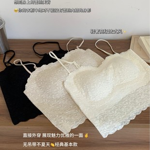 Cute lace breast pads, bra top, french style, beautiful back, for small vest