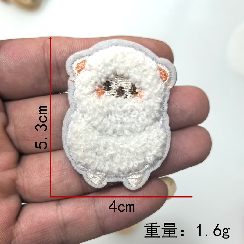 依绣自粘毛巾绣刺绣布贴 补丁贴装饰小动物可爱小熊儿童服装布贴|undefined