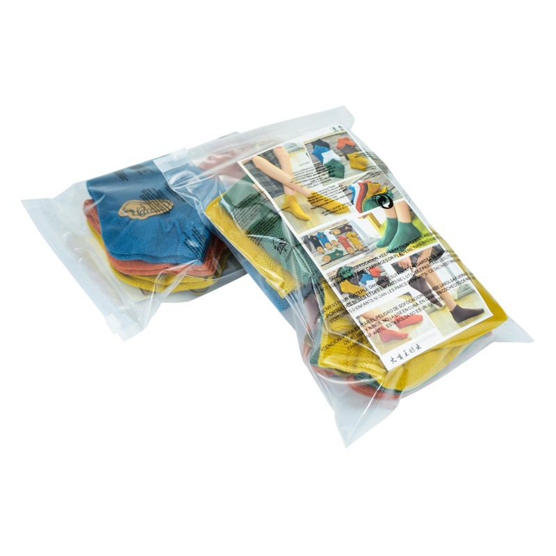 Triman transfronterizo advertencia francesa bolsa con cremallera esmerilada ropa bolsa ziplock camiseta chaqueta bolsa de embalaje