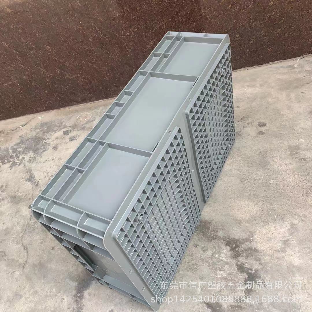 加厚EU箱400窄长塑料周转箱物流箱汽配箱养龟箱灰色长灯管收纳箱