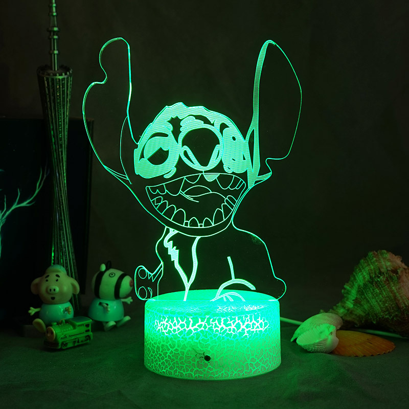 Star Wars 3D noche luz puntada Yoda bebé periférico mano Escritorio de Oficina Decoración Linda lámpara regalo