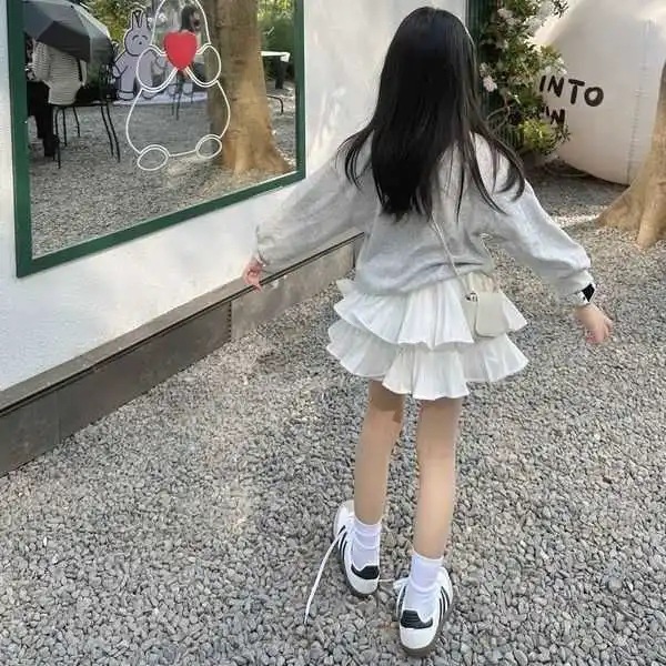 2024 primavera nueva versión coreana de chicas pastel extranjero falda de busto de niña universitaria estilo de moda de moda
