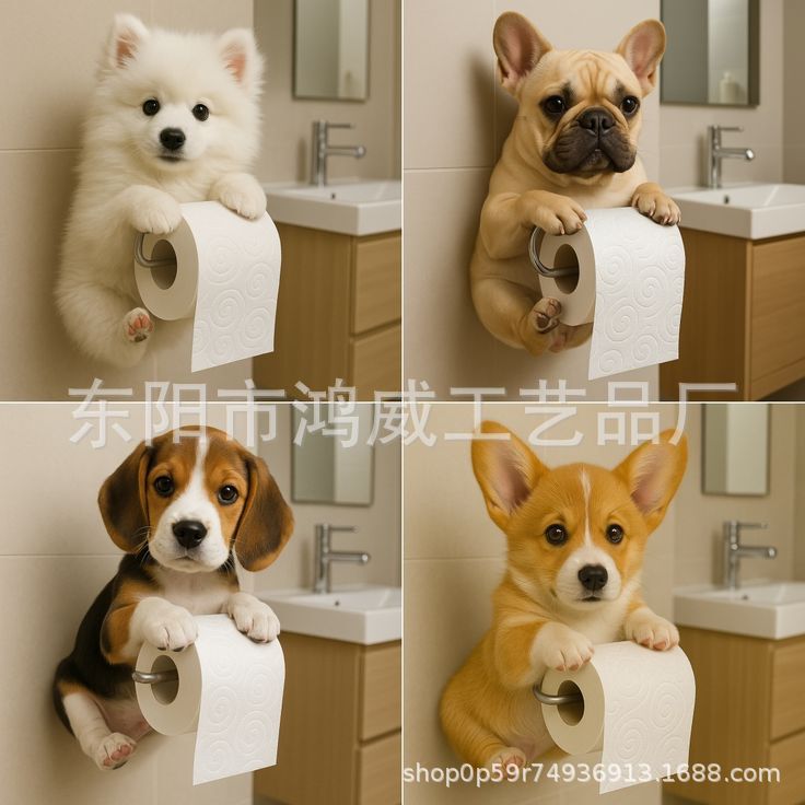 Cross-Border New Product Crafts Statue Home Decoration Cute Dog Paper Towel Holder Toilet Paper Holder Resin Decoration Pendant Cross-Border New Product Crafts Statue Home Decoration Cute Dog Paper Towel Holder Toilet Paper Holder Resin Decoration Pendant
