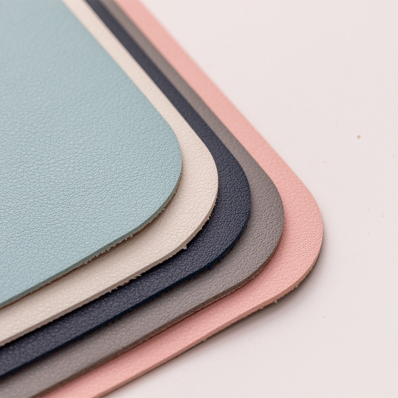 Alfombrilla de ratón de cuero de corcho, teclado de computadora de gran tamaño, alfombrilla de escritorio de oficina, patrón fijo, tapete de escritura para escritorio de estudiante LOGO