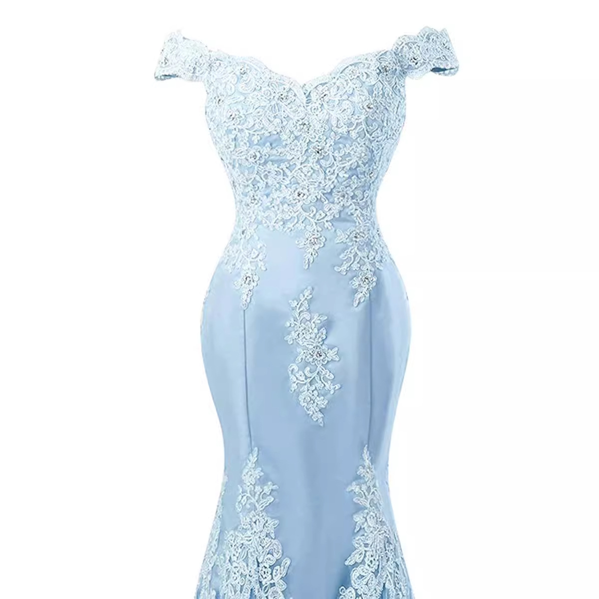 AliExpress New Off-Shoulder Fishtail Lace Beaded Ball Gown Sexy Slim-Fit Performance Host Evening Gown