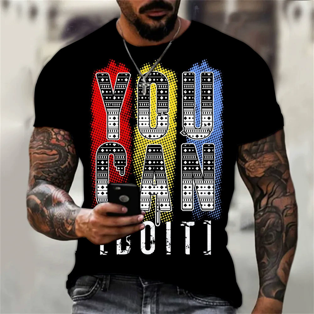 AliExpress Amazon Подростковая Летняя мужская футболка с круглым вырезом и цифровым 3D принтом, Повседневная Свободная фигурка