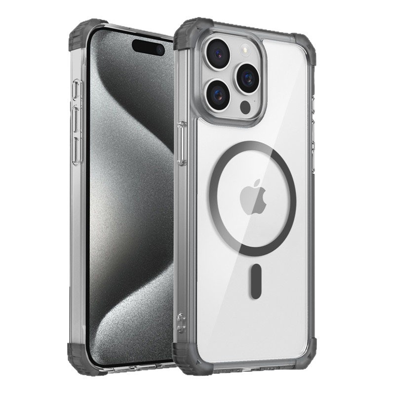 iPhone17ProMax対応 透明マグネット式スマホケース ワイヤレス充電対応 Apple16 四隅落下防止保護カバー|undefined