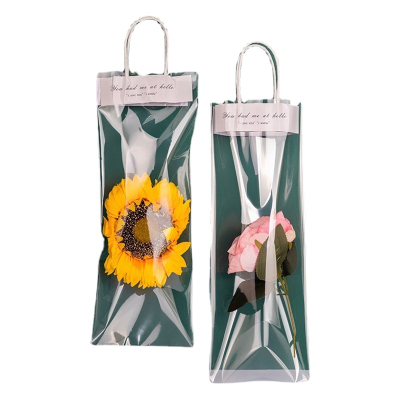 Día de San Valentín arreglo floral bolsa ramo impermeable bolsa de embalaje única tienda de flores material de embalaje bolso de La Flor bolsa transparente