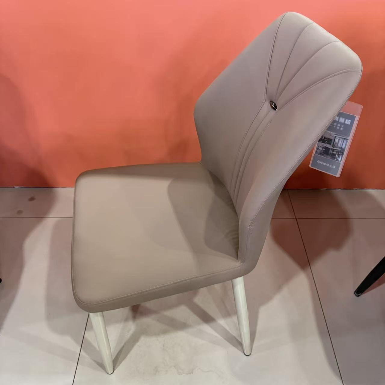 Dining Chair Home Nordic Modern Simple Dining Table Chair Light Luxury High-End Back Chair Hotel Restaurant Iron Negotiation Chair