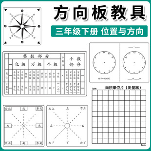 方向板教具位置与方位东南西北上下左右坐标表指南针镜子中的时间-阿里巴巴