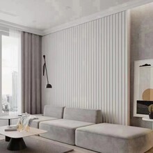 竹木纤维内槽内瓦格栅板pvc波浪板长城板现代简约客厅卧室背景墙
