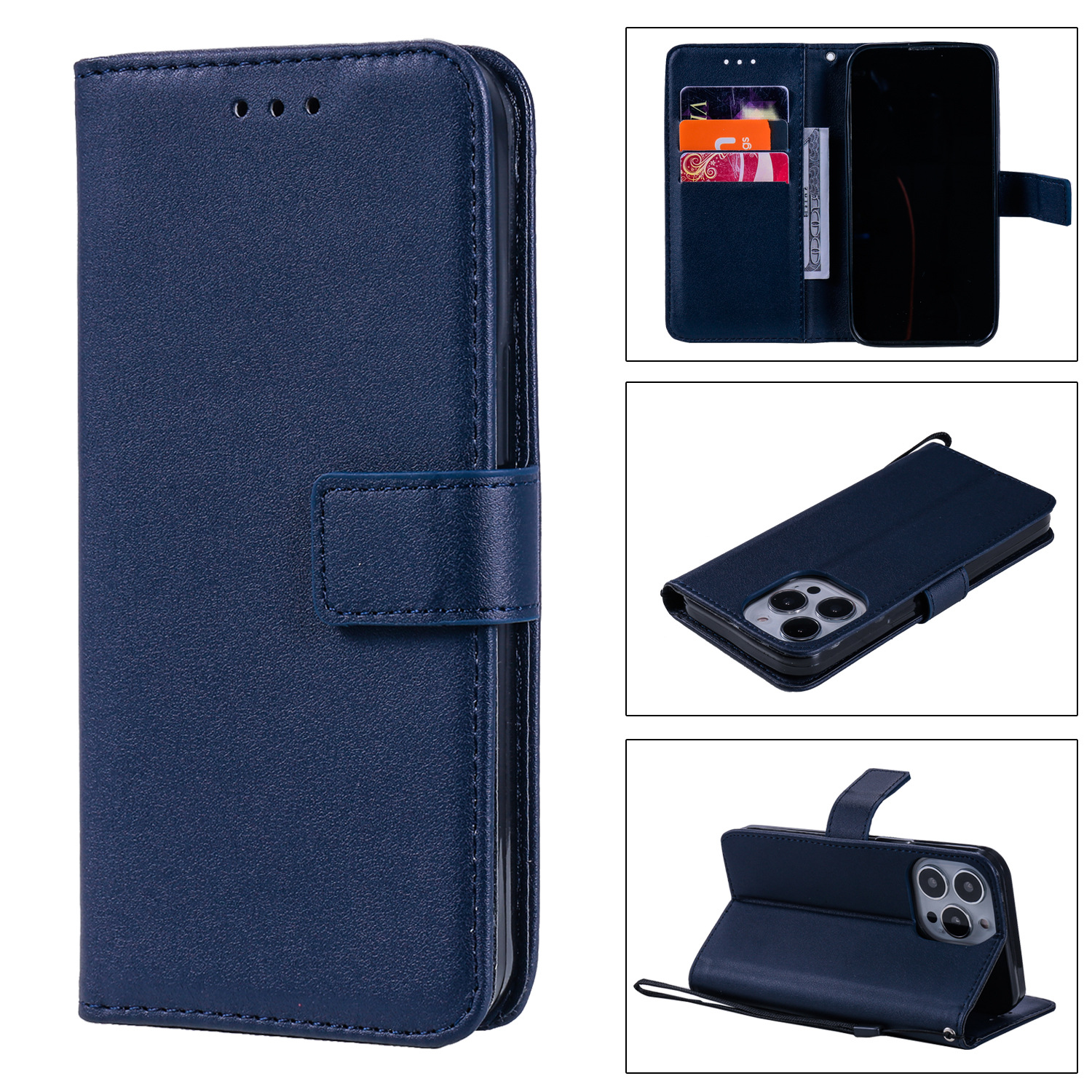 Luxury Lambskin Flip Phone Case For Iphone 13 Pro Max And 12_voghion.com
