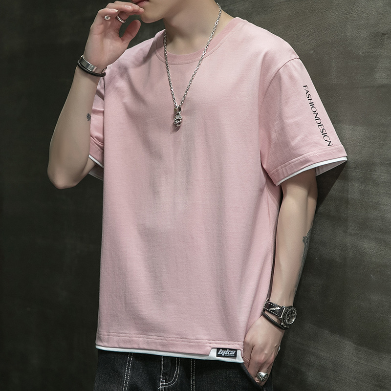 M - 8XL gran algodón hombre de manga corta camiseta de moda de verano deportiva casual de media manga camiseta de comercio exterior