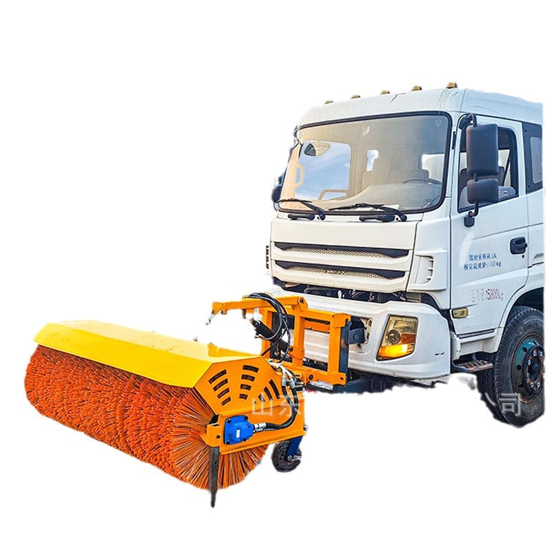 cepillo rodante de remoción de nieve de carro para eliminación de nieve de pavimento sanitario municipal desmontable pala de remoción de nieve con cepillo de remoción de nieve de gran tamaño auto-potenciado