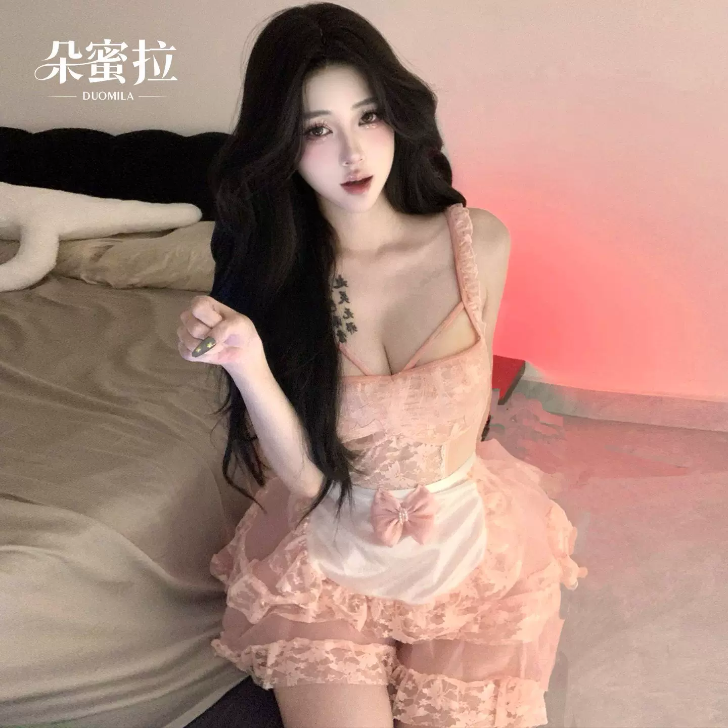 朵蜜拉娇仆性感内衣套装可爱女仆制服诱惑纯欲免脱围裙女仆睡裙