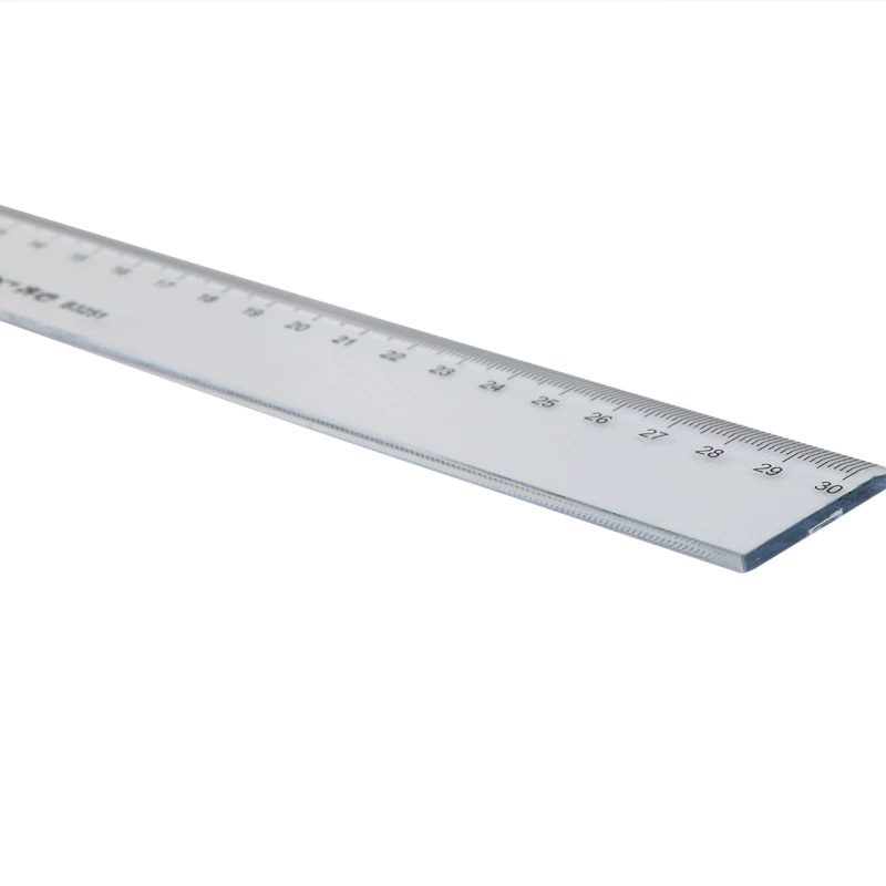 Qi Xin B3251 precision scale direct foot 30cm transparent learning office examination