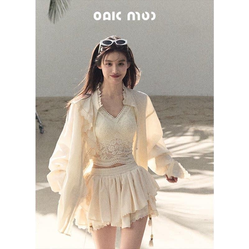 Oakmo/"Bright Fragrance" High-Elastic Lace Inner Wear with Beautiful Back Design Camisole for Women, Spring Bra Top