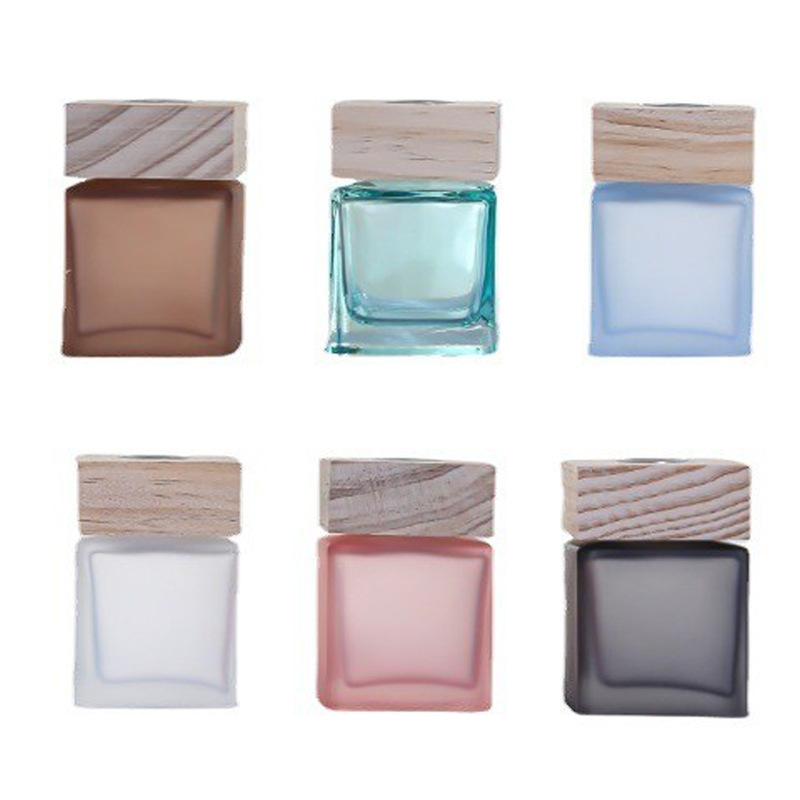 Botella de aromaterapia sin fuego de vidrio cuadrado 100mL botella vacía decoración del hogar coche fragancia perfume expansión sub-botella de aceite esencial