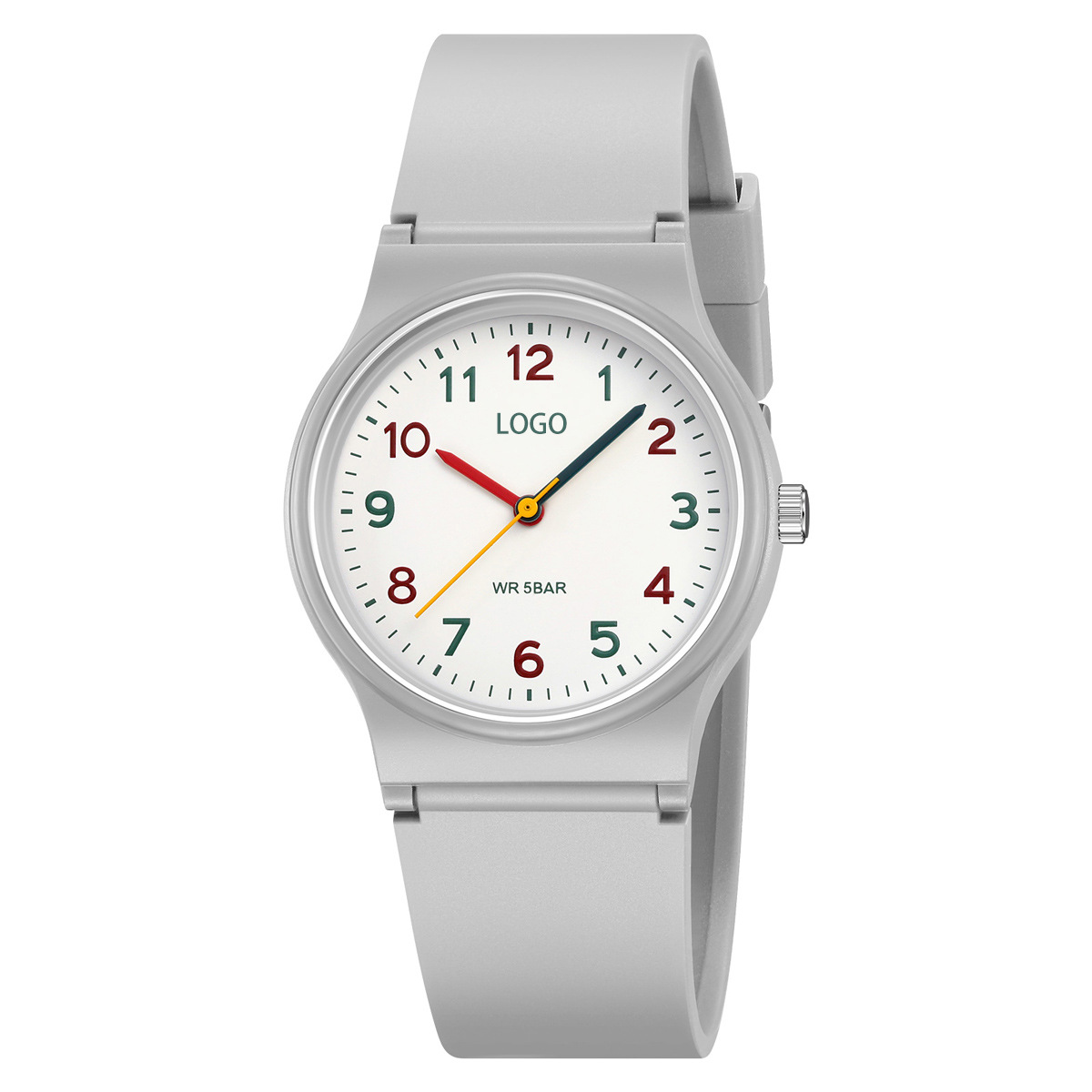 Reloj de cuarzo digital de contraste personalizado 50 metros de reloj de fiesta de estudiantes impermeable silencioso mientras camina simple reloj de tendencia personalizado