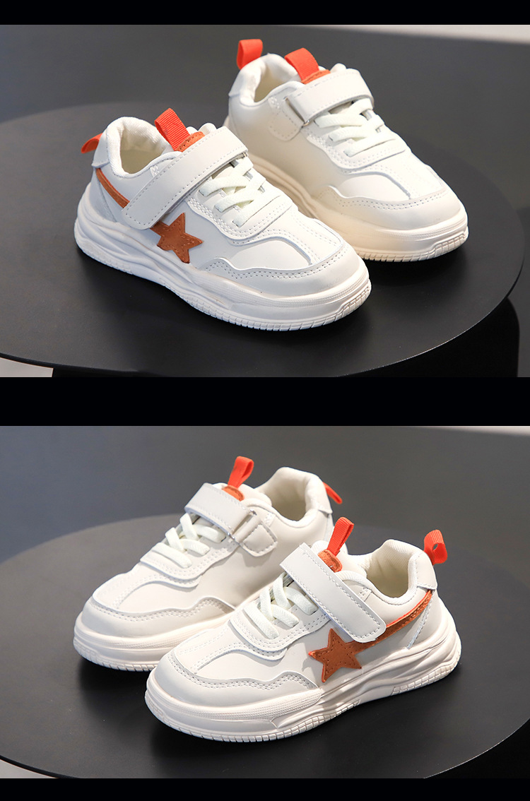 2021 Spring And Autumn New Ins Children's Sports Casual White Shoes Little Star Korean Style Boys And Girls Baby Shoes Manufacturer display picture 8