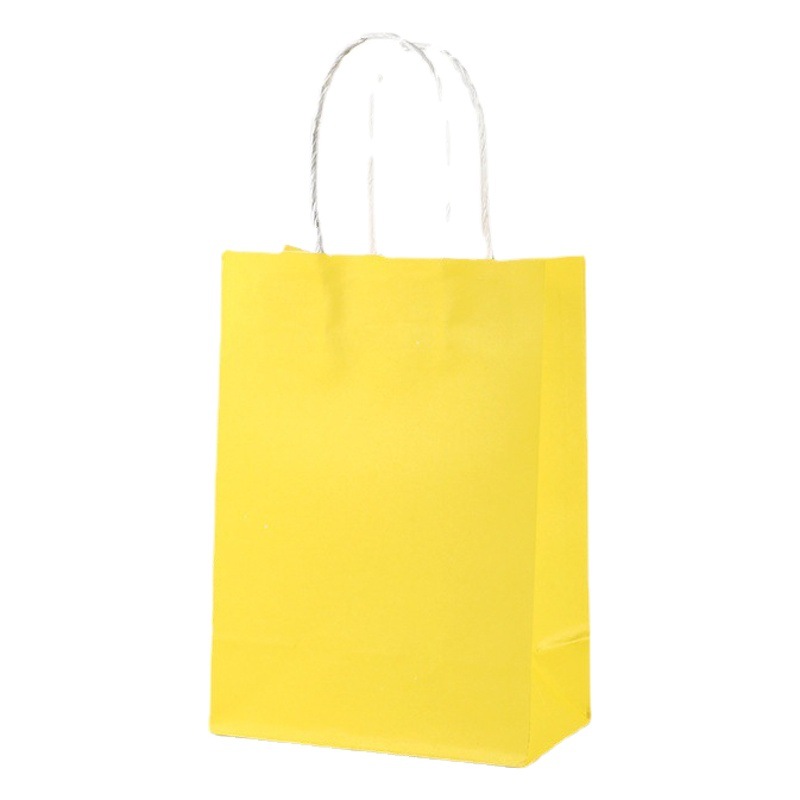 Color caramelo bolsa de papel portátil color sólido color blanco cartón ropa embalaje bolsa snack regalo portátil embalaje bolsa de regalo