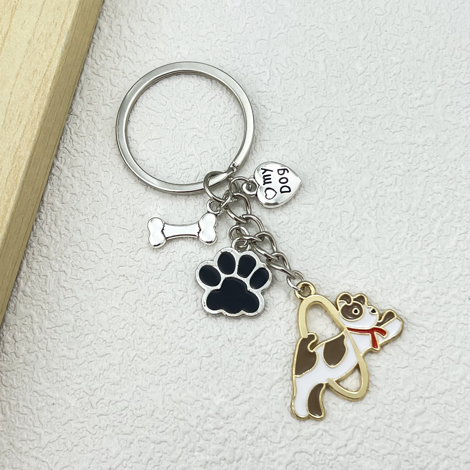 Casual, Cute, Simple Style Style 1 Piece Casual Cute Simple Style Dog Alloy Enamel Keychain