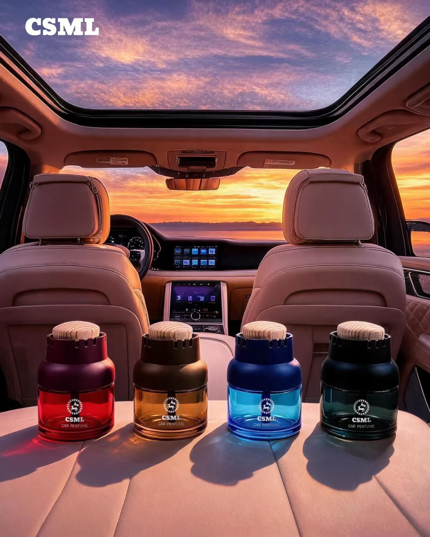 Car perfume holder, car interior decoration, car fragrance, center console decoration, dual-purpose for car and home, fragrance diffuser and odor eliminator