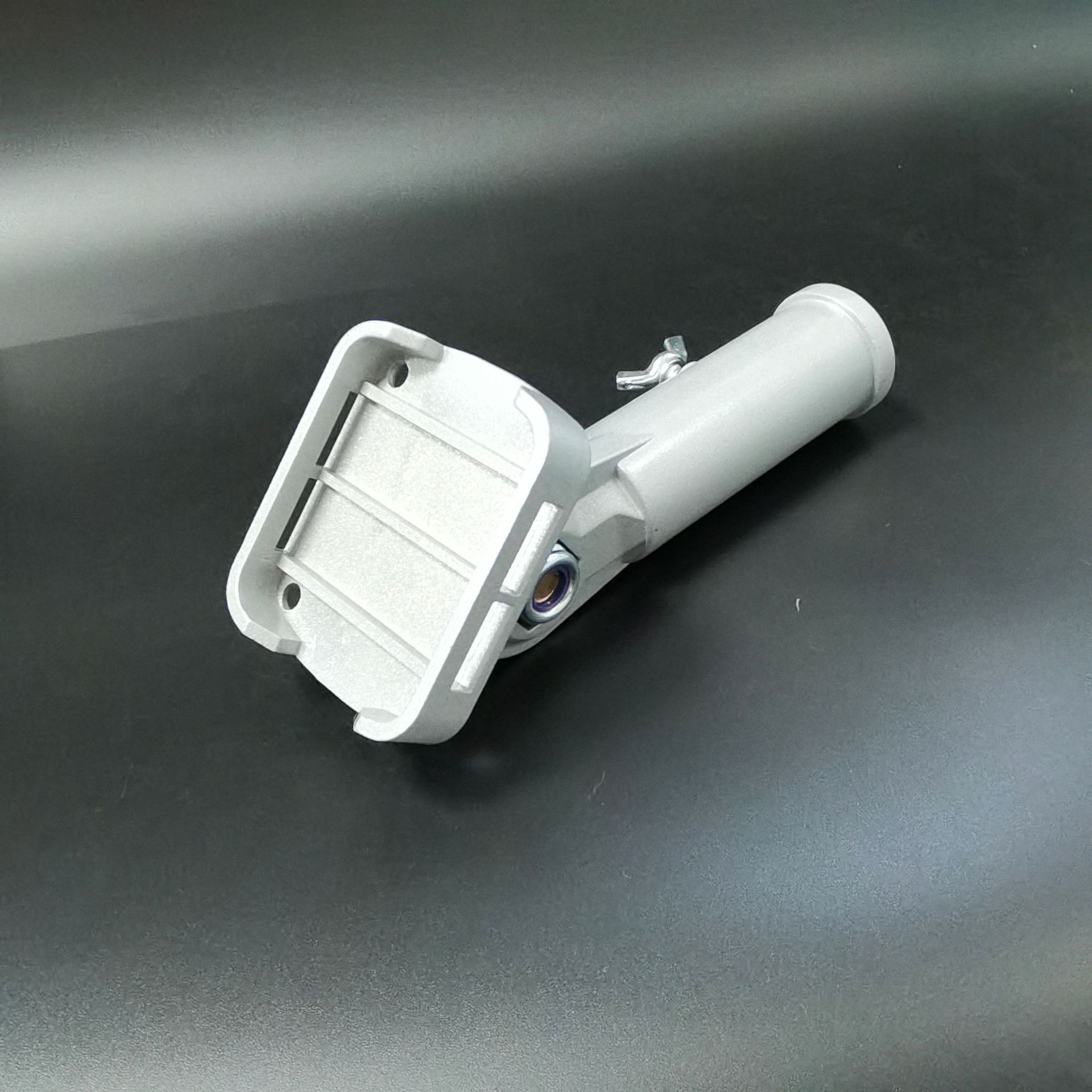 Single-hole 180-degree adjustable flagpole aluminum base, aluminum flagpole bracket, fixed stand, advertising flagpole bracket