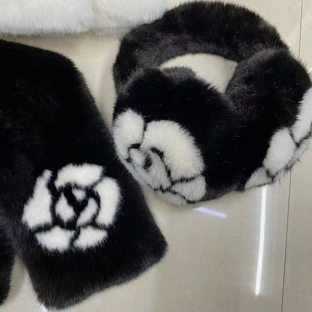 Juego de Bufanda y Orejeras Térmicas de Peluche para Invierno