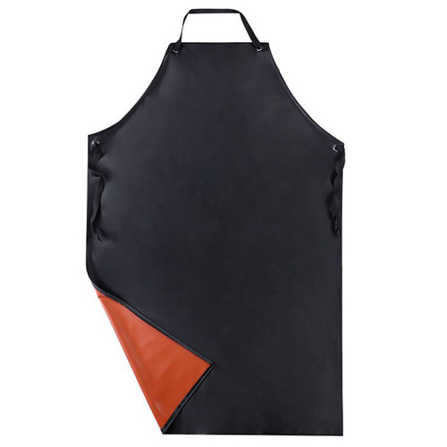 Black Waterproof Apron PVC Adult Thick Waterproof Oilproof Anti-Dirty Kitchen Restaurant Factory Aquatic Protective Waistcoat