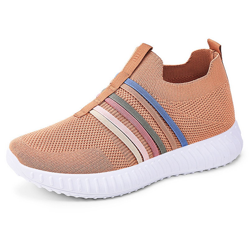 Zapatos de Mujer, Estilo Versátil de Primavera, Zapatos Sin Cordones de Talla Grande, Zapatos para Mamá, Zapatos de Malla Transpirable, Zapatos Casuales de Moda