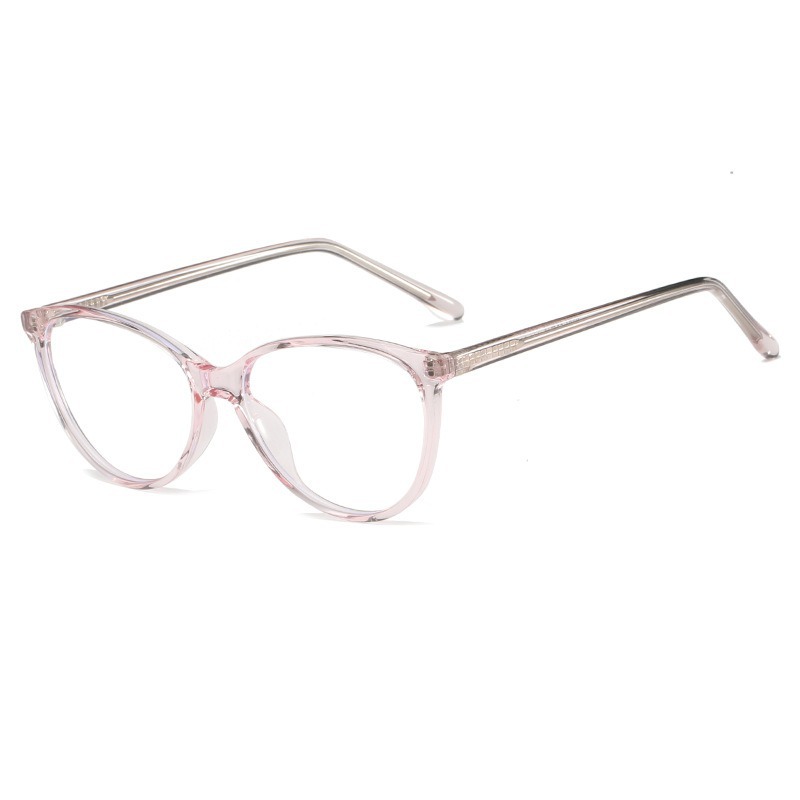 Europeas y estadounidenses gafas de marco de gafas de marco negro, gafas de miopía ultraligeras para ojos de gato para hombres, gafas anti-luz azul retrógradas para mujeres