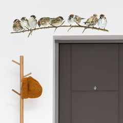 FX-F253 cartoon cute chubby sparrow bird electrical child room kindergarten home wall decoration sticker