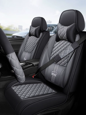 Supply, Direct Price from the Manufacturer, Seat cushion, seat cover - black-and-gray-shoulder-pads