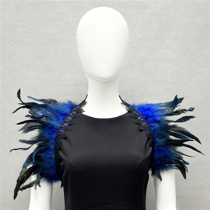 Amazon plumas mantel luchador show traje gladiador vestido estilo vikingo carnaval antiguo abrigo aristocrático TK