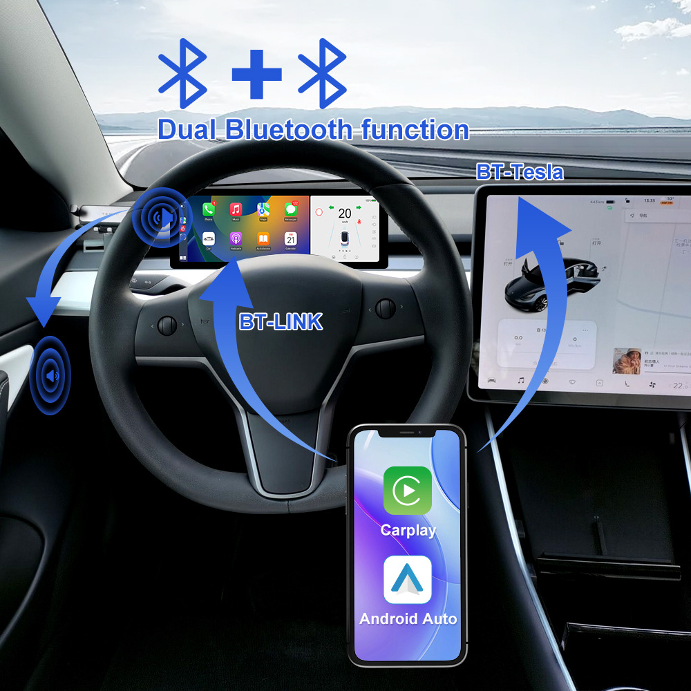 Car Dragon de 8 pulgadas para TESLA Tablero Tesla Model 3 Y Apple CARPLAY Huawei HICAR