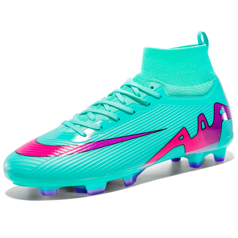 2025 nuevos zapatos de fútbol de clavos cortos de alto alcance para hombres y mujeres transfronterizos zapatos de entrenamiento deportivo juvenil de moda antideslizante