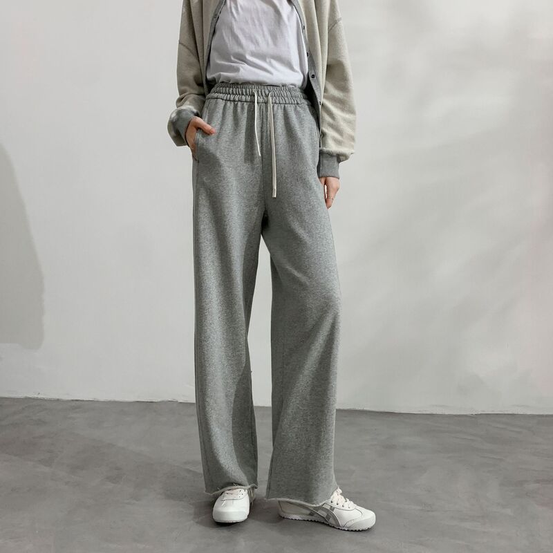 Japanese Style Bold Slimming and Height-Enhancing Stylish Straight-Leg Sweatpants