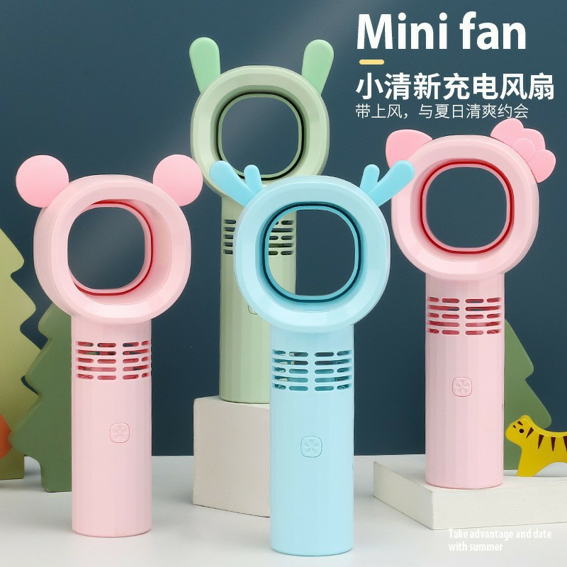 Cross border originality No leaves Fan hold Cartoon Meng Fun usb portable Lazy man Fan Manufactor wholesale
