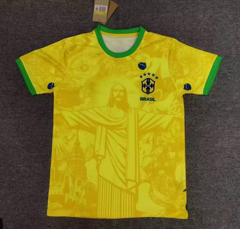 新款足球服2526皇马巴西特别版短袖跨境t恤 Real Madrid足球衣|undefined