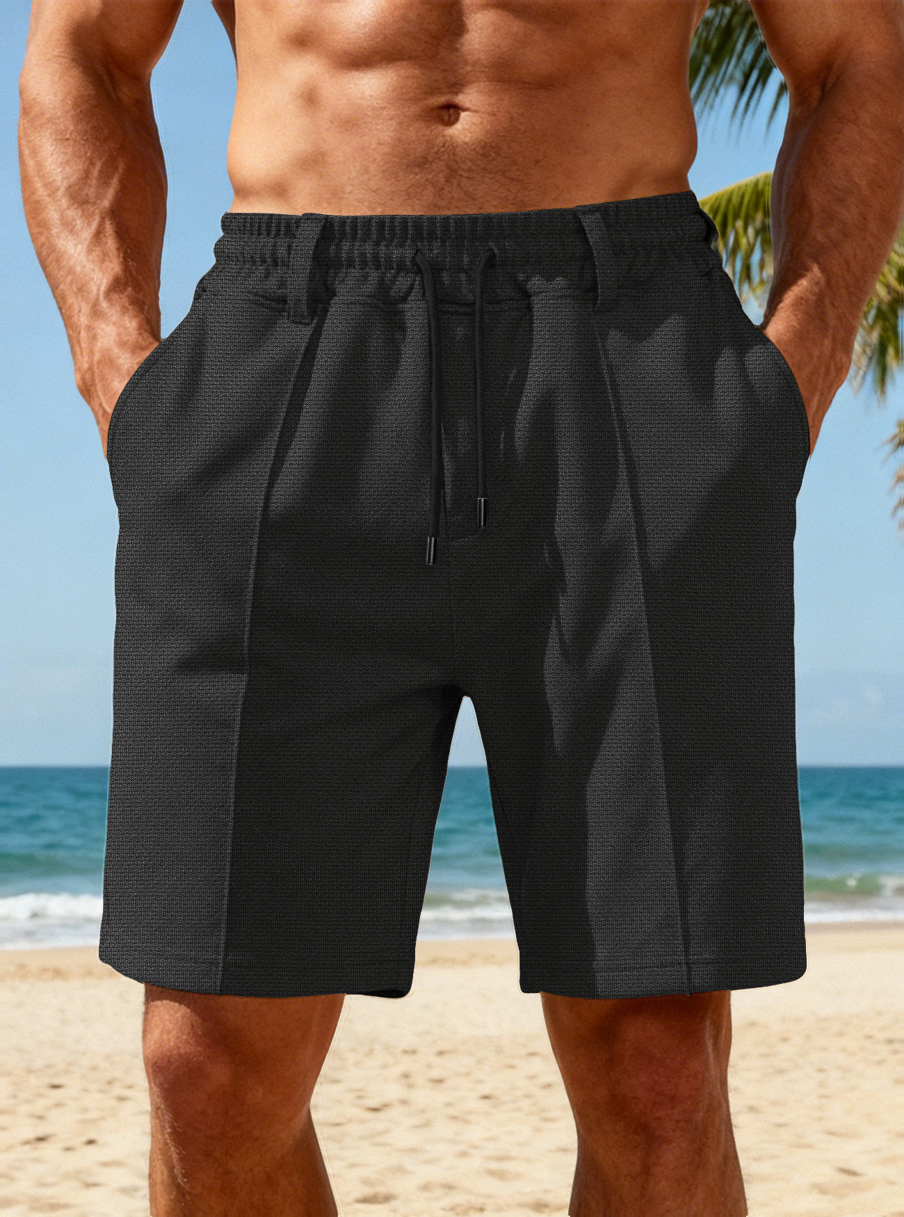 Casual Pineapple Pattern Men's Shorts Quick-dry Lace-up Summer_voghion.com