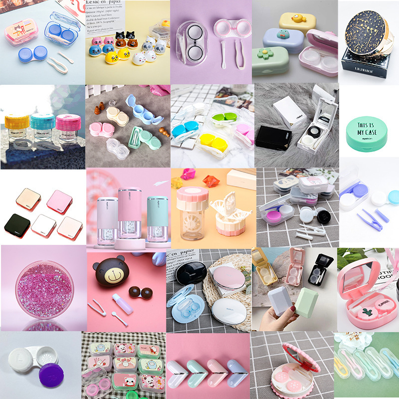 eyekan Kaida contact lens box cartoon beauty pupil box care box companion box double box 8101 wholesale spot