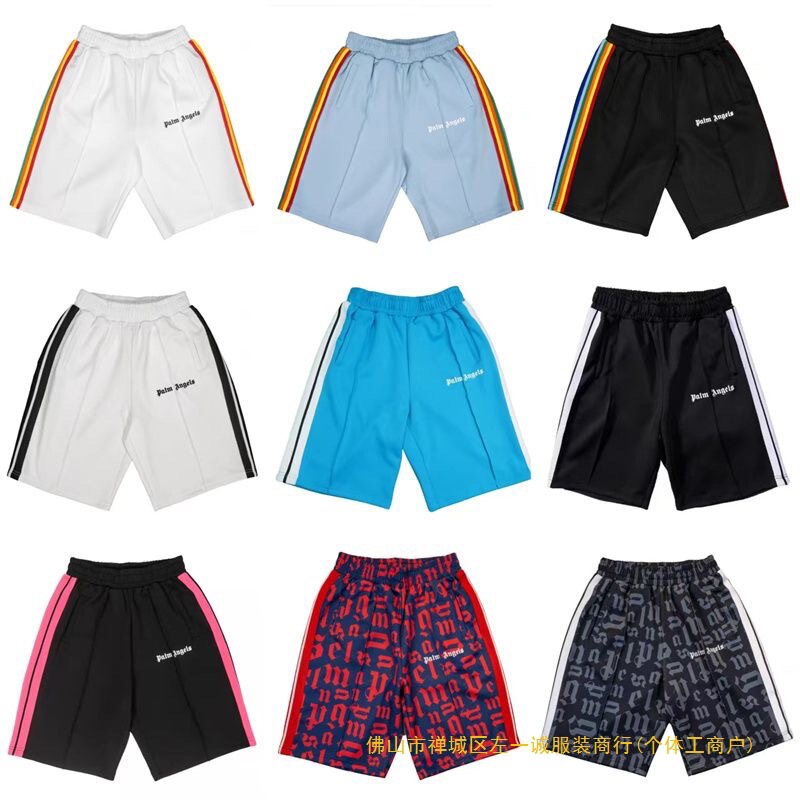 European and American Trendy Brand Pa Summer Casual Striped Patchwork Trendy Shorts Unisex Loose Sports Shorts European and American Trendy Brand Pa Summer Casual Striped Patchwork Trendy Shorts Unisex Loose Sports Shorts